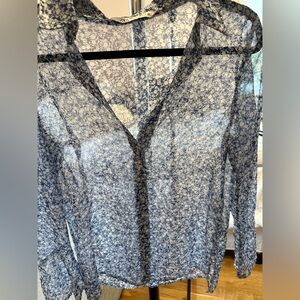 Zara Sheer Patterned Shirt